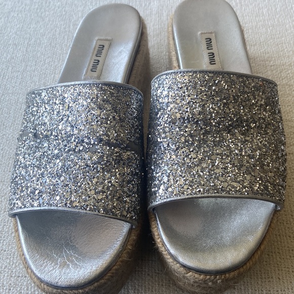 Miu Miu glitter sandals s.38 - Picture 4 of 9